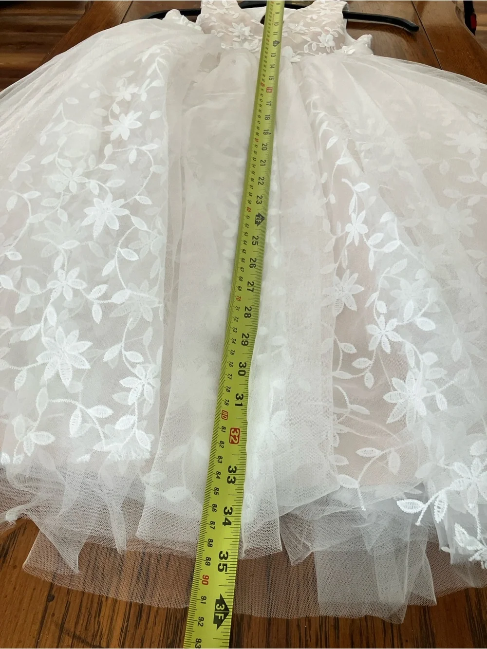Princess Daliana Girls Ivory Floral Tulle Party Dress